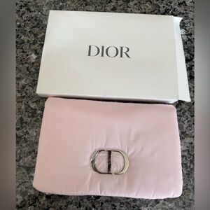 Dior Soft Pink Clutch with Silver Accent